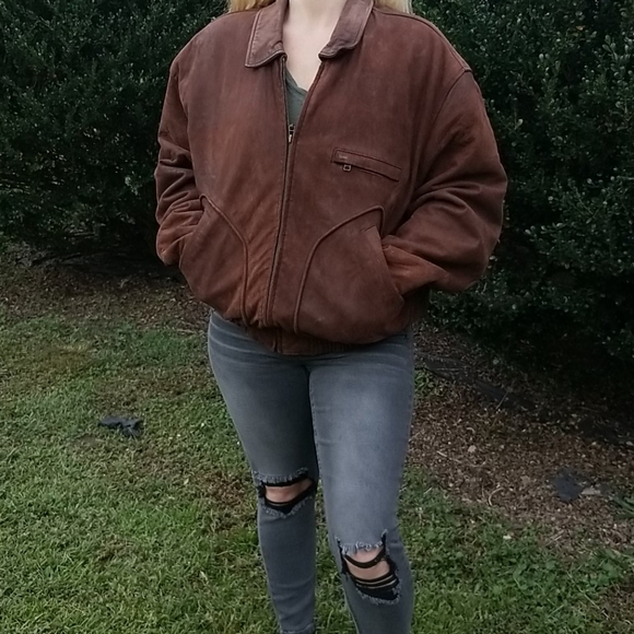 VINTAGE Banana Republic Leather Coat - Picture 6 of 15